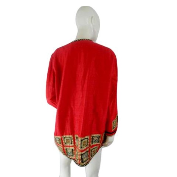 JA Resort Jacket Red, Gold, Black, Green SZ L - Picture 5 of 6